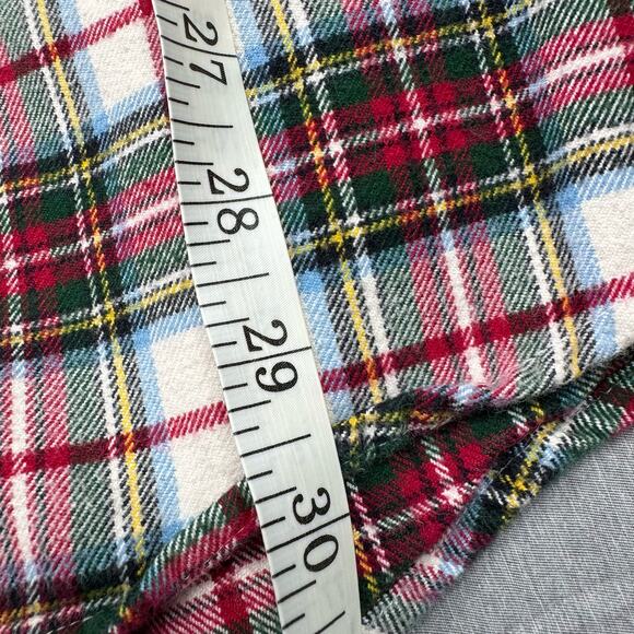 Men's Lands'end Red & Green Plaid Flannel Button Down Shirt Size Large - Picture 7 of 7